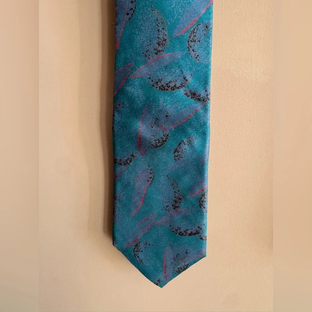 Fendi Teal and Black Men's Tie